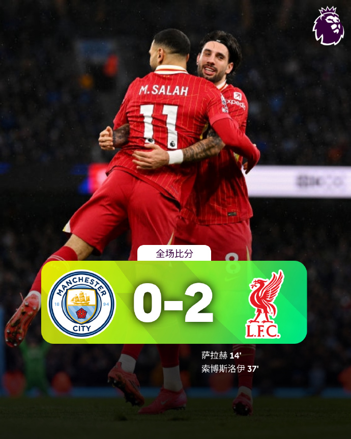 利物浦客场不敌曼城，积分榜领跑位置动摇的简单介绍