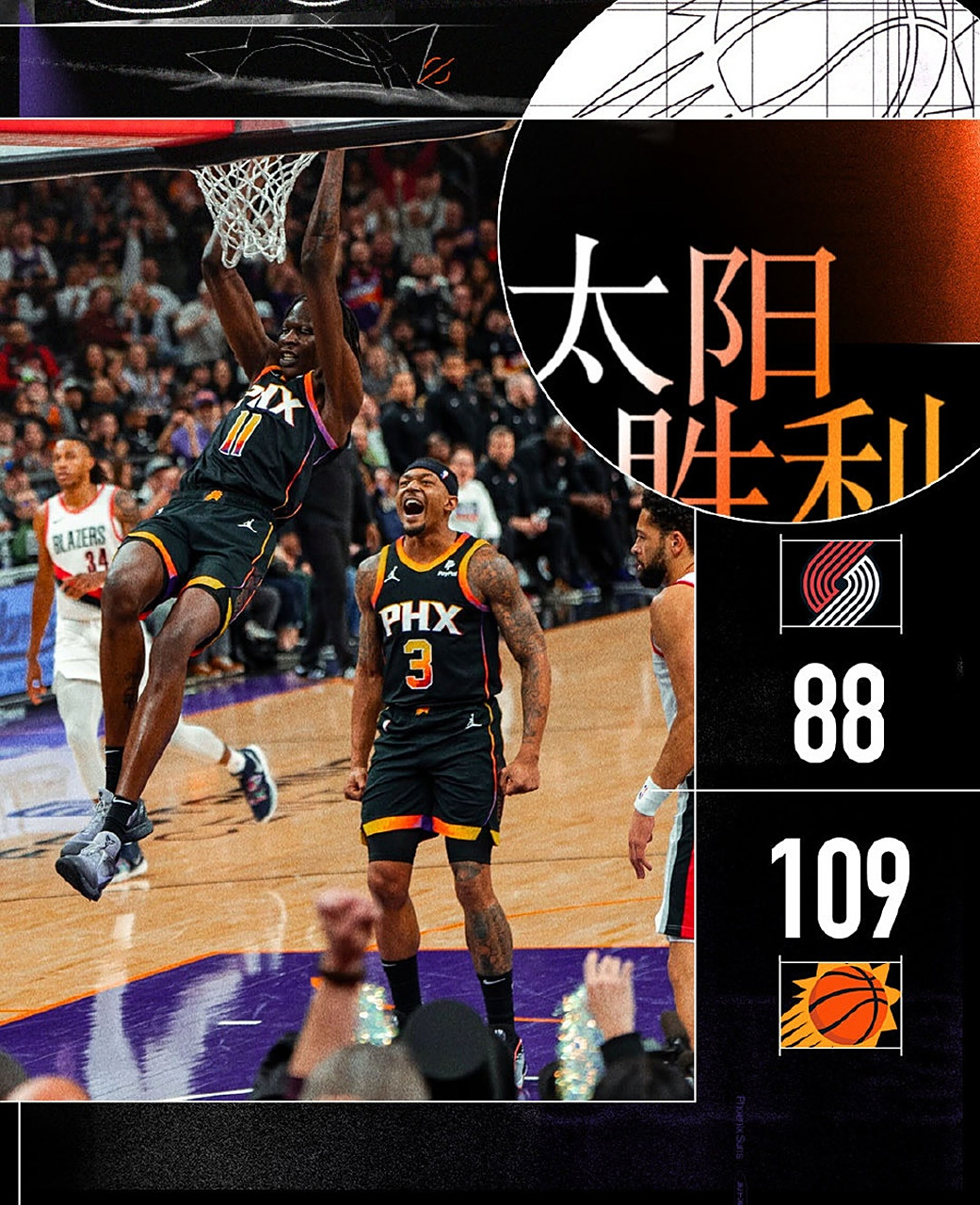 开拓者惨败太阳结束两连胜 开拓者惨败太阳结束两连胜